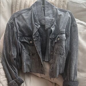 All Saints Washed Black Denim Jacket
